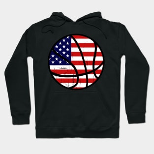 Usa America Flag Basketball 4Th Of July Hoodie